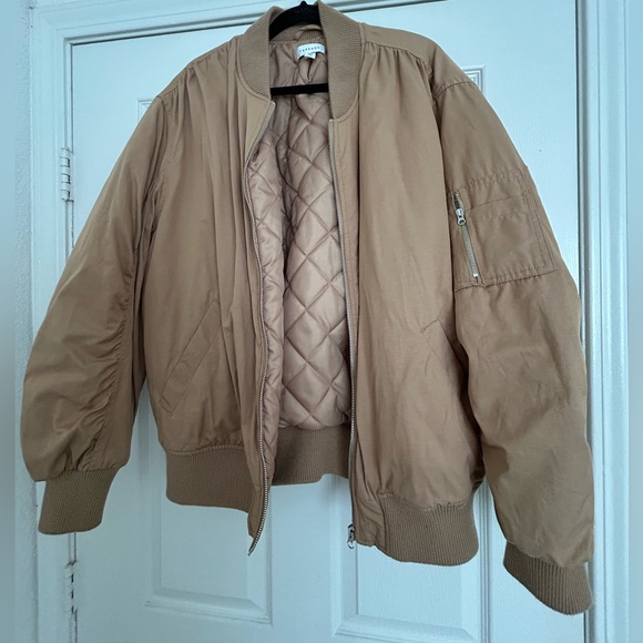 Topshop women’s  Beige Bomber Jacket - Picture 1 of 5